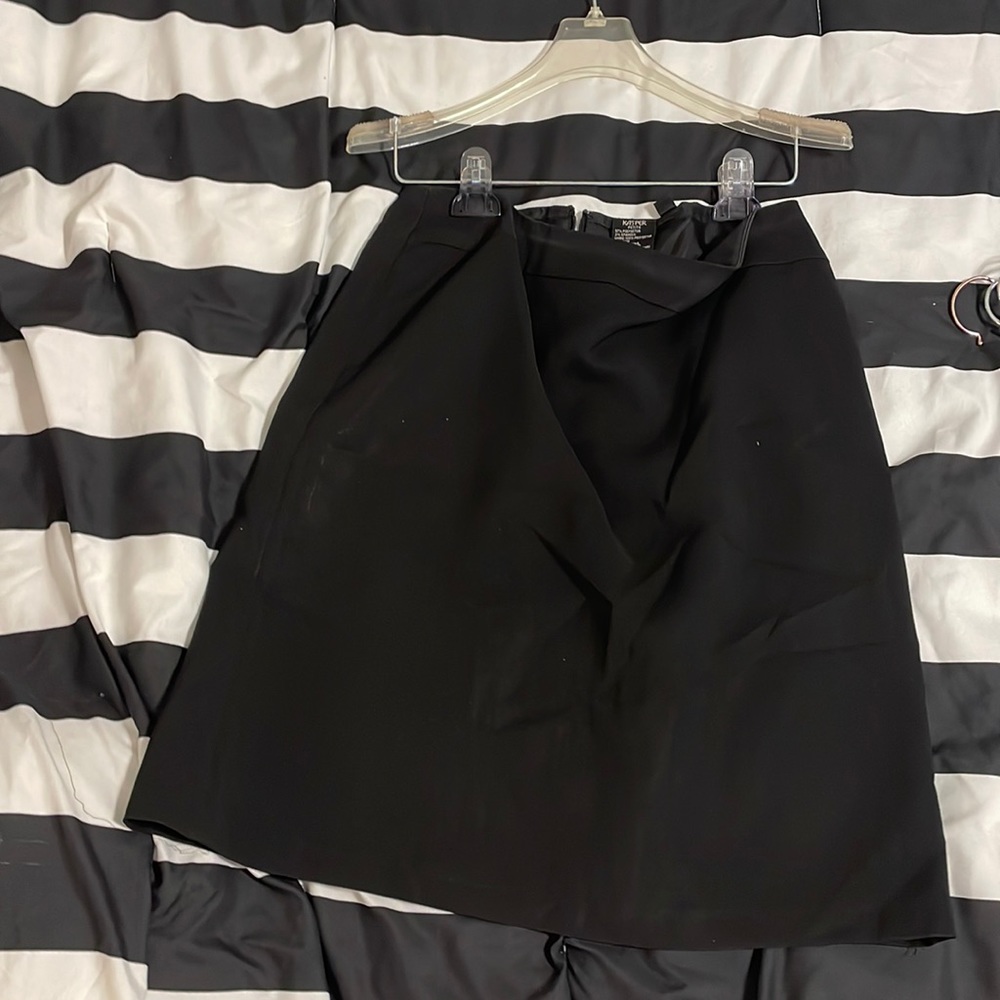 Black Midi Business Skirt